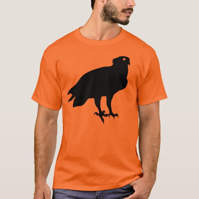 Camiseta Ave rapaz negra de Osprey que le da el ojo del (Anverso)