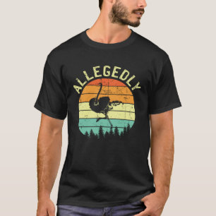 Camiseta Ave sin Vuelo Presuntamente Retro de Ostrich