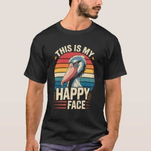 Camiseta Ave tonta de pico de zapato cara feliz