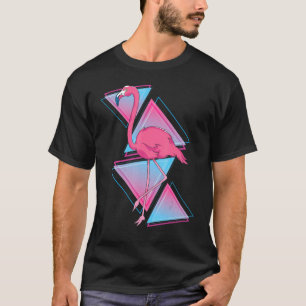 Camiseta Ave tropical Exótica animal 90 Vaporwave Pink Fla