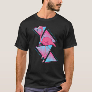 Camiseta Ave tropical Exótica animal 90 Vaporwave Pink Fla