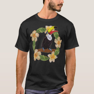 Camiseta Ave Tropical Lluvia Animal Floral Toucan