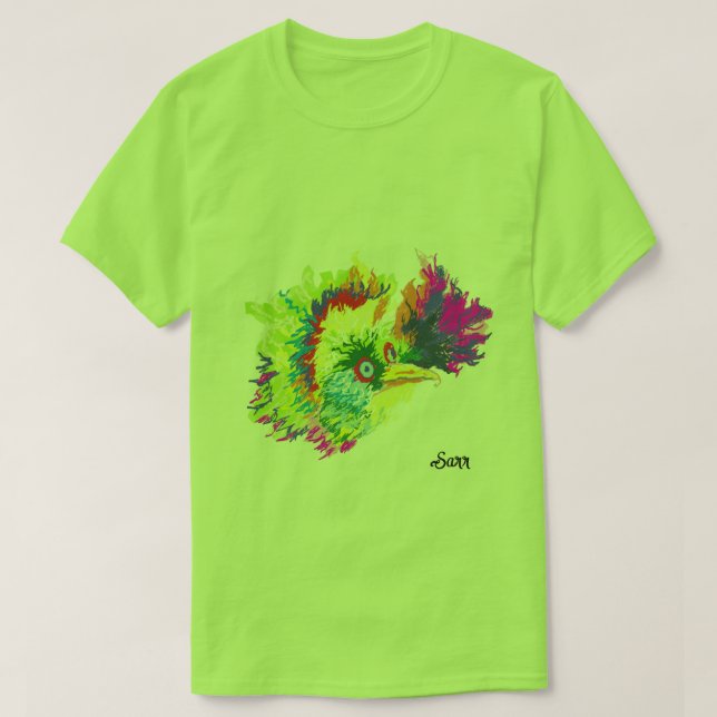 Camiseta : Ave tropical sudamericana (Diseño del anverso)