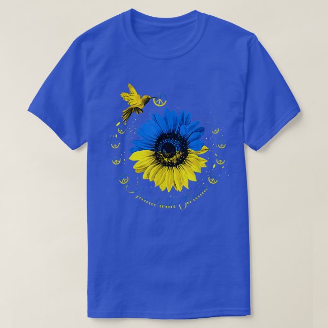 Camiseta Ave ucraniana de girasol Ucrania estoy con Ukra (Diseño del anverso)