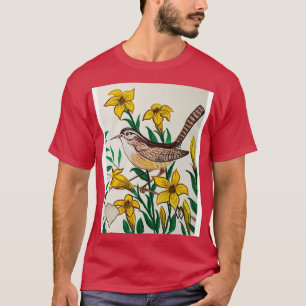 Camiseta Ave y flor del estado de olina del Sur fueron