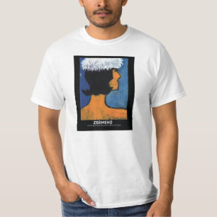 Camiseta "Avec Charpeau Blanche de Femme" por Zermeno