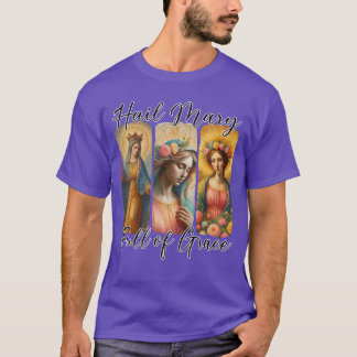 Camiseta Avemaría Llena de Gracia Oración Católica Rosario