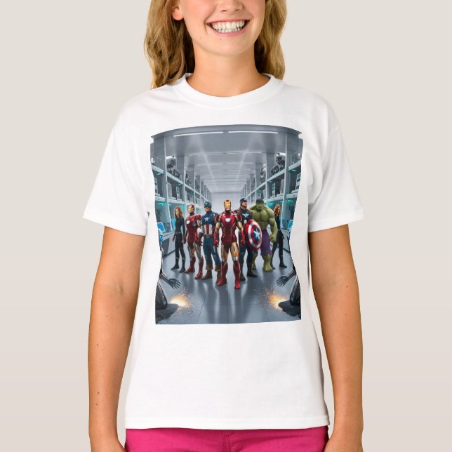 Camiseta Avengadores vs. Cyborgs (Anverso)