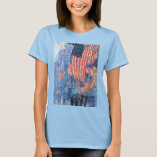 Camiseta Avenida bajo la lluvia de Frederick Childe Hassam