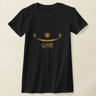 Camiseta avenida de la esfinge de Luxor barco dorado de Khu