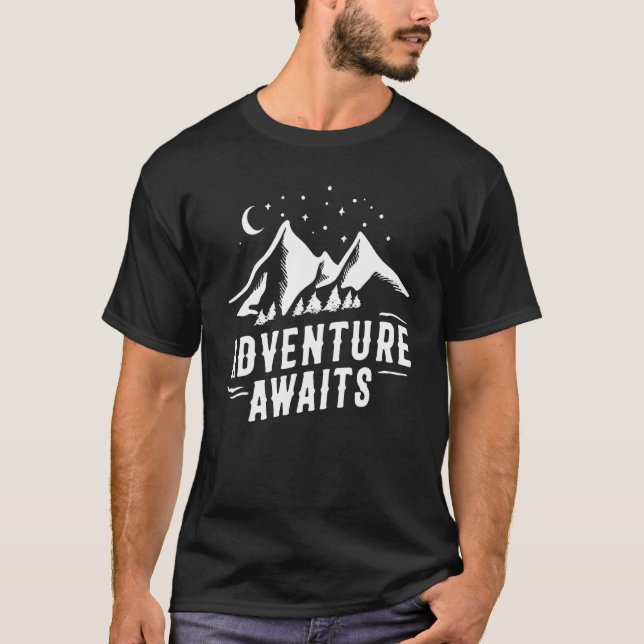 Camiseta Aventura a Camping Camping Cam para Viajes al Aire (Anverso)