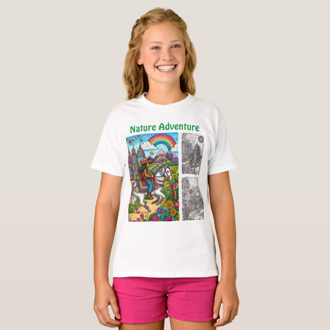 Camiseta Aventura a la Naturaleza - Aviario caprichoso - Fr (Anverso completo)