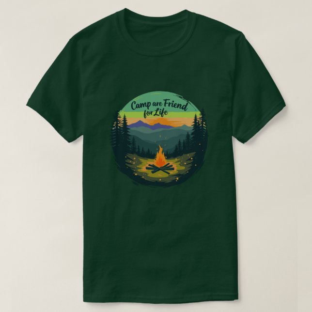 Camiseta Aventura al aire libre a la espera: Los campamento (Diseño del anverso)