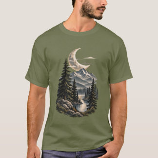 Camiseta Aventura al aire libre en lago de montaña bajo la