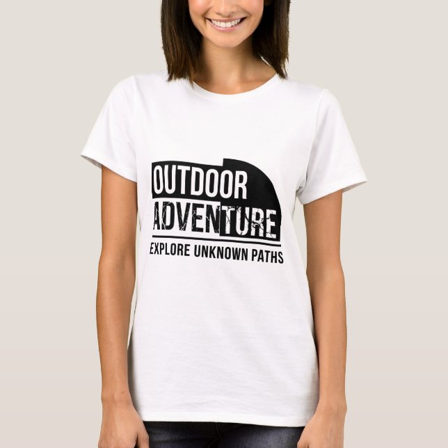 Camiseta Aventura al Aire Libre – Explora Senderos Desconoc (Anverso)