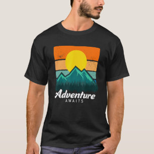 Camiseta Aventura al aire libre retro espera Trekking Hikin