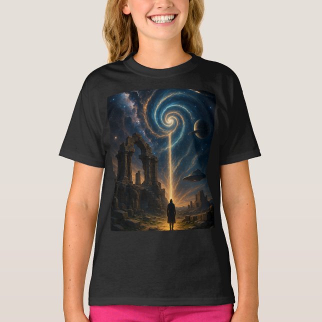 Camiseta Aventura al portal cósmico - Gráfico negro de los  (Anverso)