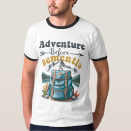 Camiseta Aventura antes de demencia - camping divertido