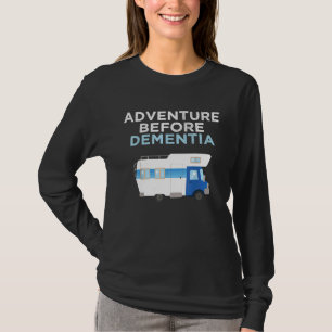 Camiseta Aventura antes del divertido campamento de retiro 