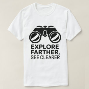 Camiseta Aventura Binoculares al aire libre cita arte