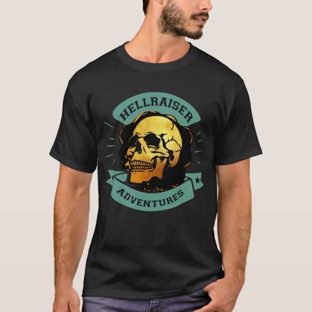 Camiseta Aventura Calavera Dorada Hellraiser (Anverso)