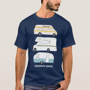 Camiseta Aventura campervan del vanlife rv del remolque del