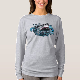 Camiseta Aventura Costera Audaz Salpicadura Oceánica Tiburó