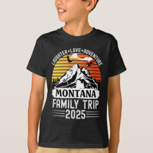 Camiseta Aventura de acampada en la montaña de viaje famili