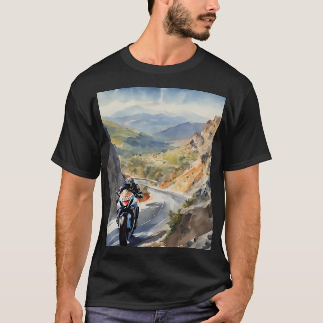 Camiseta Aventura de alta velocidad en el vibrante paisaje  (Anverso)