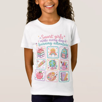 Camiseta Aventura de aprendizaje de chicas inteligentes Doo