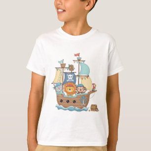 Camiseta Aventura de barco pirata animal