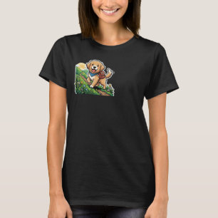 Camiseta Aventura de cachorro de retriever dorado lindo en 