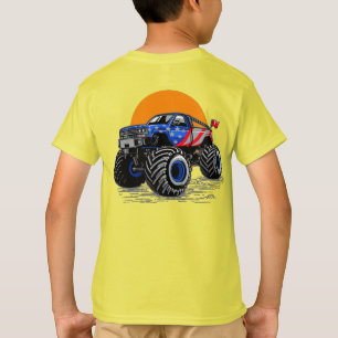 Camiseta Aventura de Camión Monstruo Todoterreno Patriótico