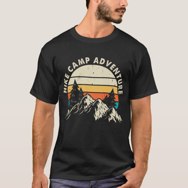 Camiseta Aventura de campamento de senderismo (Anverso)