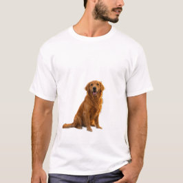 Camiseta Aventura de Camping con Golden Retriever