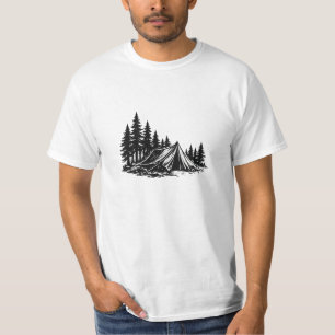 Camiseta Aventura de Camping en la Montaña Naturaleza