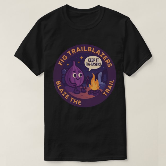 Camiseta Aventura de Camping Fig-Tástico (Diseño del anverso)
