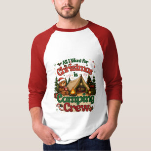 Camiseta Aventura de camping navideño acogedor