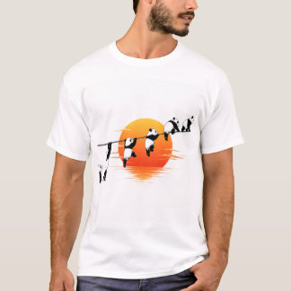 Camiseta Aventura de escalada de panda lindo – Diseño de am