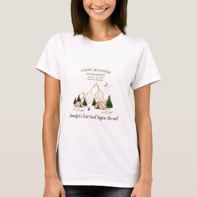 Camiseta Aventura de fin de semana de despedida de soltera  (Anverso)