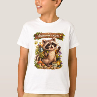 Camiseta Aventura de mapache de camping de verano – E del b
