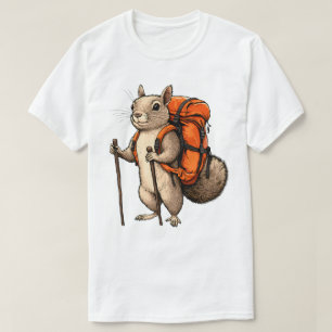 Camiseta Aventura de mochilero de ardilla Trekking