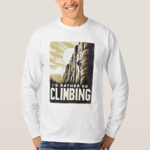 Camiseta "Aventura de Montaña Ascendente Prefiero Ir A Esca