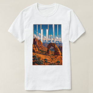 Camiseta Aventura de montaña de arcos de roca roja de Utah
