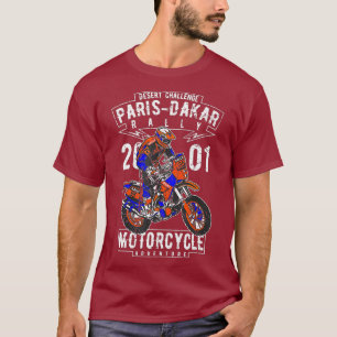Camiseta Aventura de moto en el rally ParisDakar Sahara