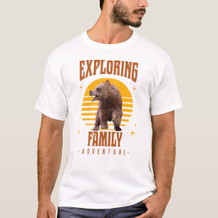 Camiseta Aventura de Oso de Vacaciones Familiares Combinand