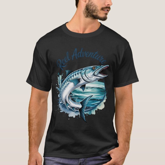 Camiseta Aventura de pesca - La Barracuda de Mar Profundo (Anverso)