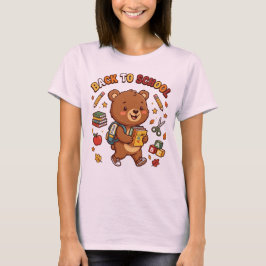 Camiseta Aventura de regreso a la escuela del oso lindo