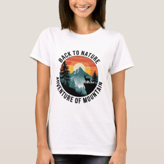 Camiseta Aventura de regreso a la naturaleza de la montaña