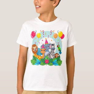 Camiseta aventura de safari de zoo jungla para niños